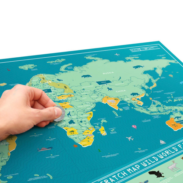 Carte du monde à gratter - Animaux – Image 2