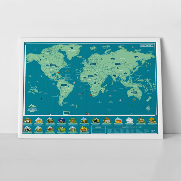 Carte du monde à gratter - Animaux – Image 3