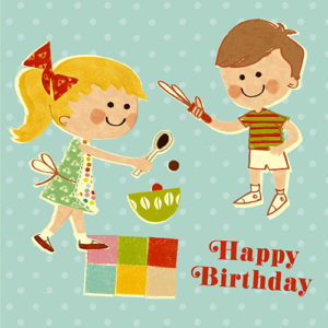 Carte anniversaire vintage