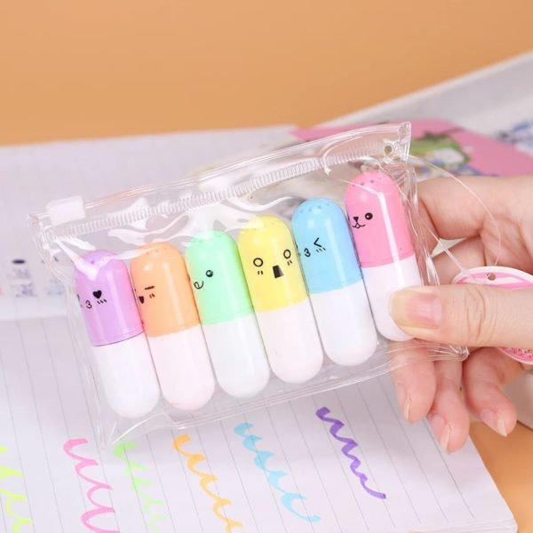 Kit 6 mini surligneurs gélules – Image 2