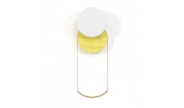 Patère Lou jaune et blanc - Harto Design