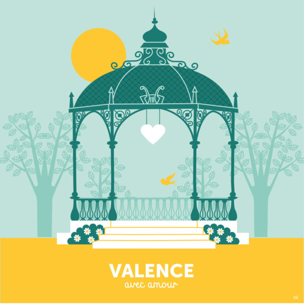 Affiche / Carte postale été - Valence
