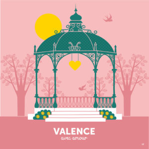 Affiche / Carte postale automne - Valence