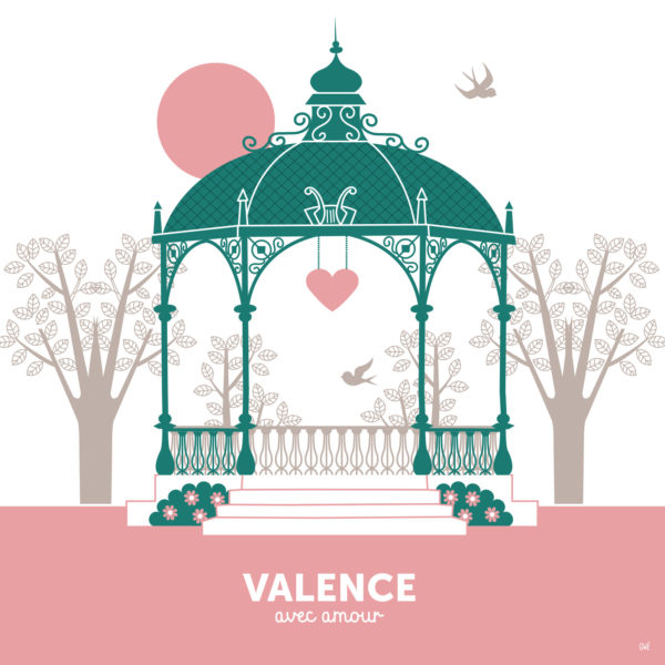 Affiche / Carte postale hiver - Valence