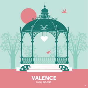 Affiche / Carte postale printemps - Valence