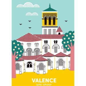 Affiche / Carte postale Cathédrale - Valence