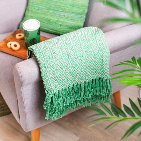 Plaid en coton vert - Sass and Belle – Image 3