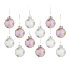Mini boules de Noël à paillettes étoiles