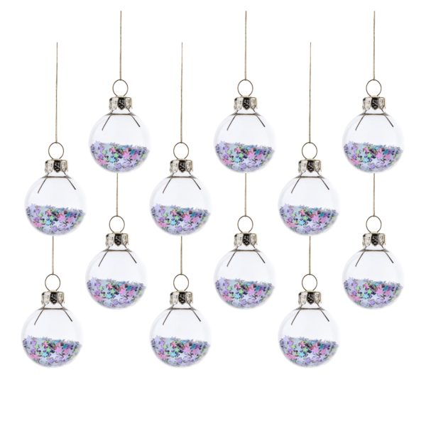 Mini boules de Noël à paillettes