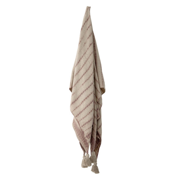 Plaid beige et rayures roses - Bloomingville – Image 2