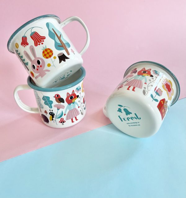 Tasse émaillée Habitants de la forêt - Omm Design – Image 4
