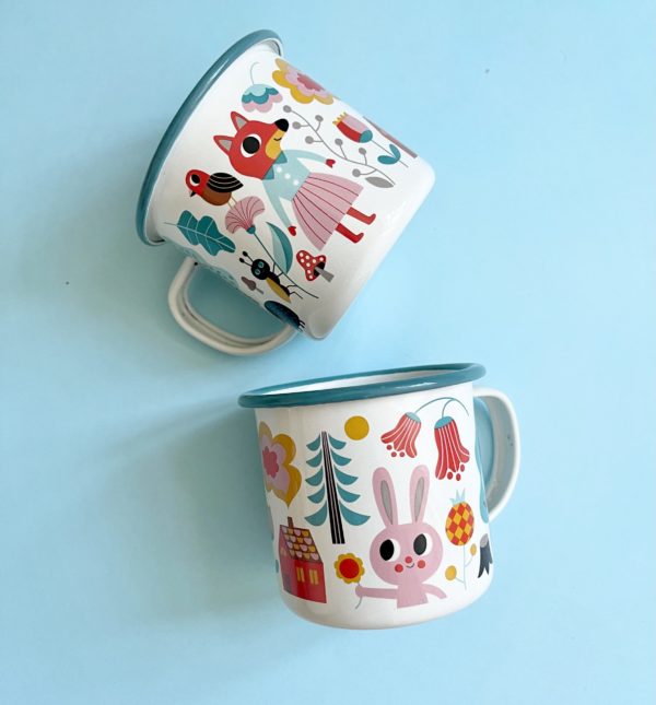 Tasse émaillée Habitants de la forêt - Omm Design
