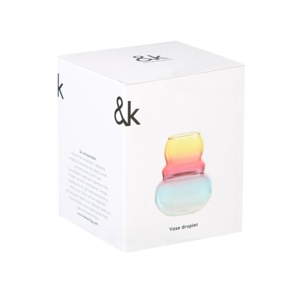 Vase Droplet jaune - &Klevering – Image 2