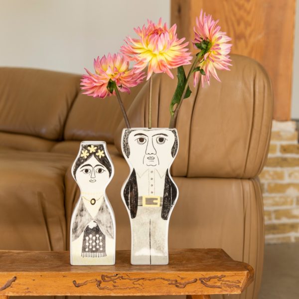 Set de 2 vases Diego et Frida noir et blanc - Kitsch Kitchen – Image 3