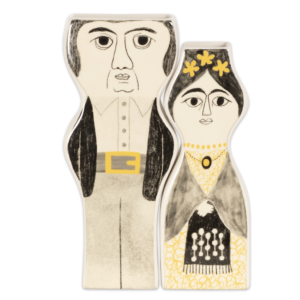 Set de 2 vases Diego et Frida noir et blanc - Kitsch Kitchen