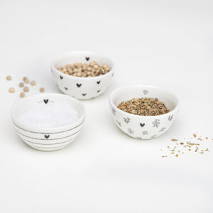 Mini bols en porcelaine coeurs - Bastion Collections