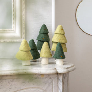 Set de 3 sapins en feutre - Muskhane