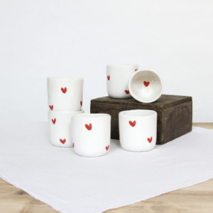 Tasse à café Coeurs - Bouclez-la