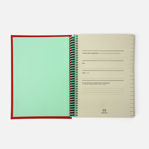 Carnet A5 Le Toilé uni corail - Papier Tigre – Image 2