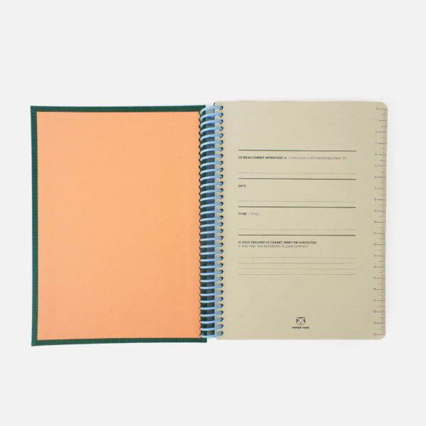 Carnet A5 Le Toilé uni sapin- Papier Tigre – Image 2