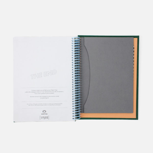 Carnet A5 Le Toilé uni sapin- Papier Tigre – Image 4