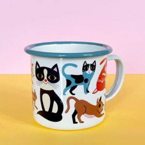 Tasse émaillée Cat Lovers  – Omm Design