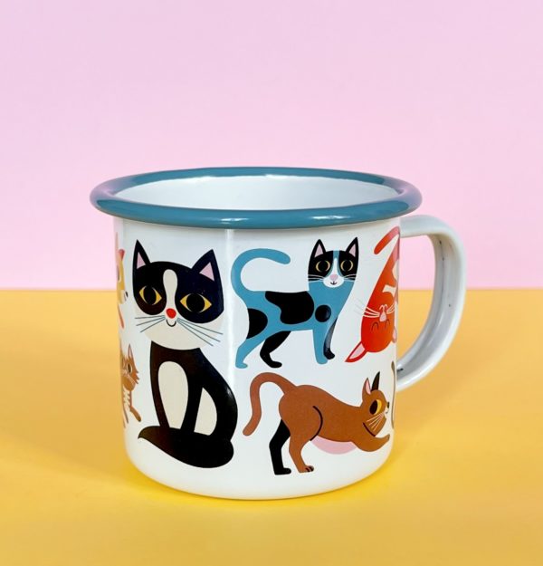 Tasse émaillée Cat Lovers  – Omm Design