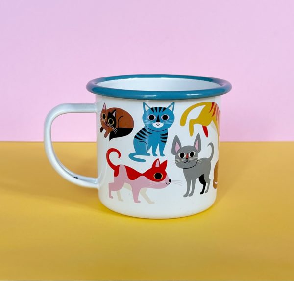 Tasse émaillée Cat Lovers  – Omm Design – Image 3