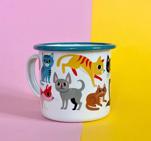Tasse émaillée Cat Lovers  – Omm Design – Image 2