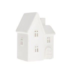 Photophore porcelaine maison porte ouverte - StoreFactory