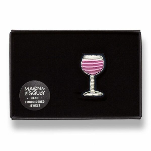 Broche verre vin rosé - Macon et Lesquoy – Image 2