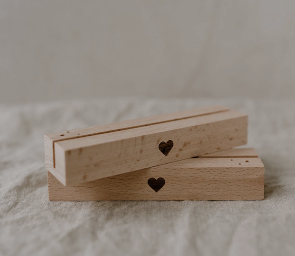 Support de cartes et fleurs séchées "Coeur" – Image 2
