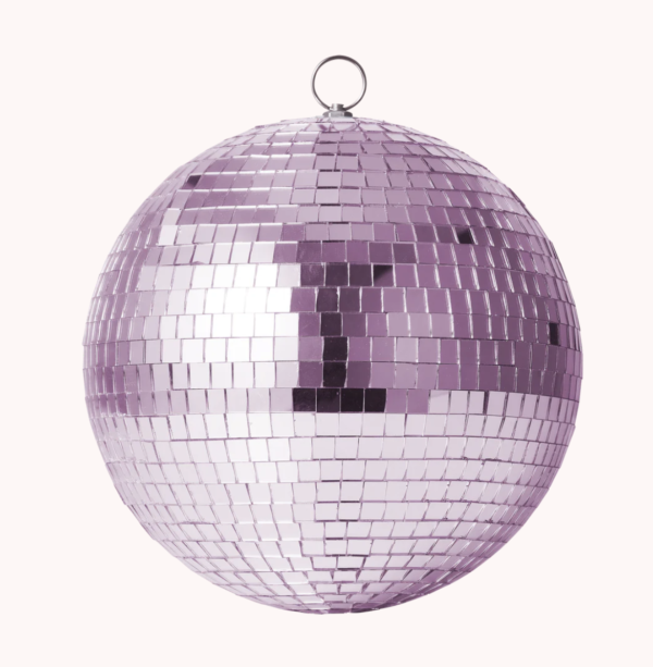 Boule disco à facettes rose (2 tailles)