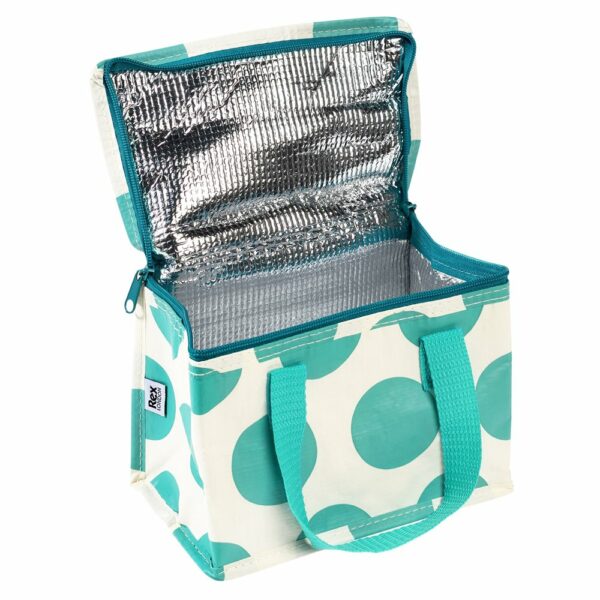 Sac isotherme à pois bleu turquoise – Image 2