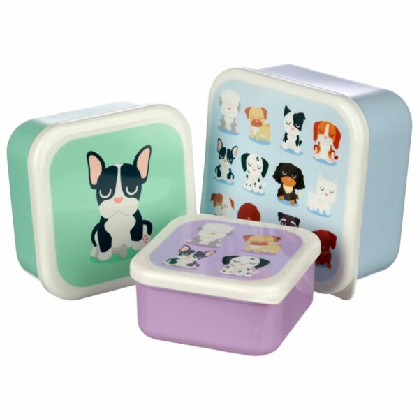 Lunch box chiens Dog squad - set de 3