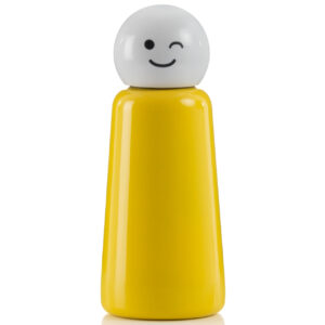 Gourde isotherme jaune et sourire