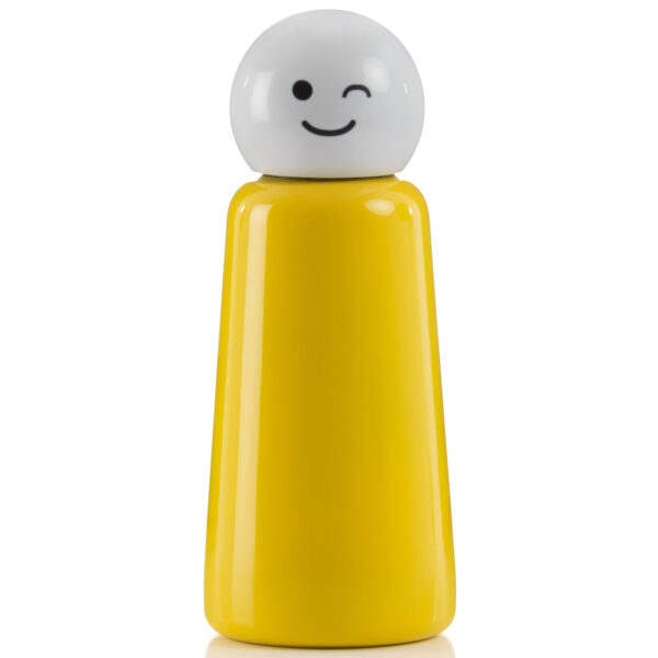 Gourde isotherme jaune et sourire