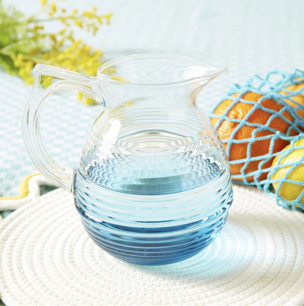 Carafe rétro en verre bleu Azur - La Carafe – Image 2