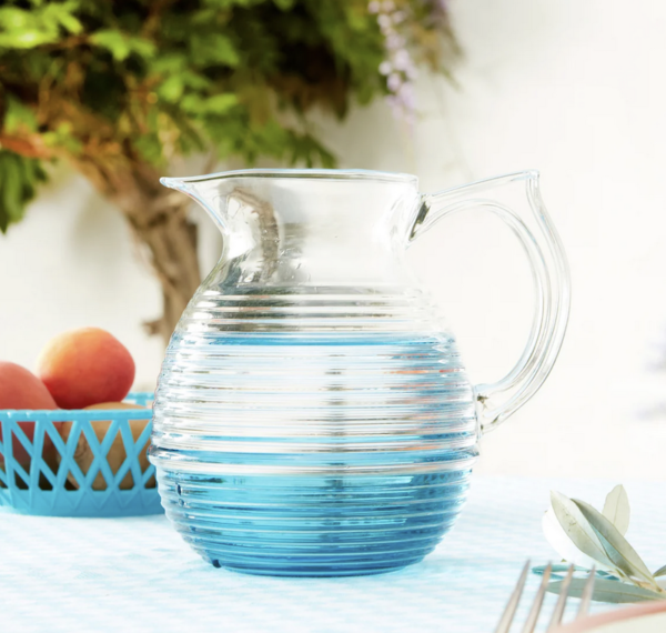 Carafe rétro en verre bleu Azur - La Carafe – Image 3