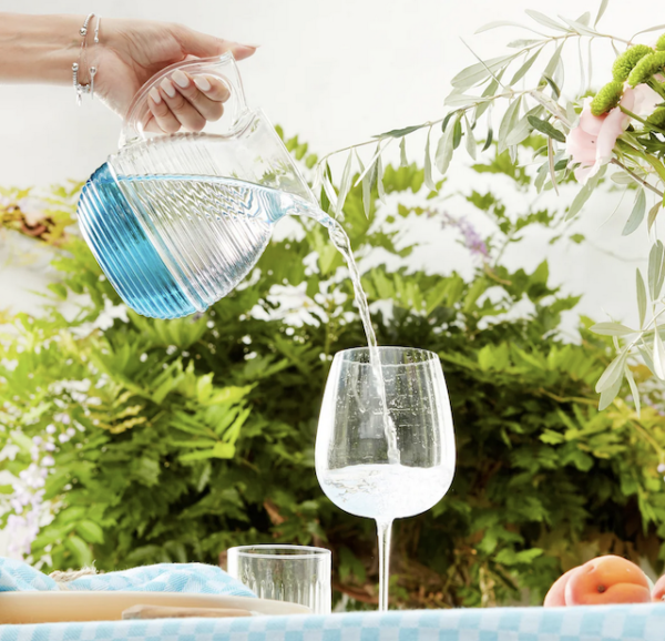 Carafe rétro en verre bleu Azur - La Carafe – Image 4