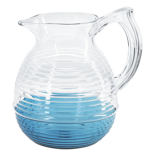 Carafe rétro en verre bleu Azur - La Carafe