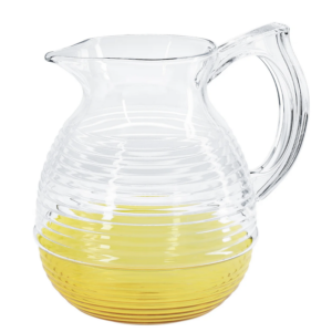 Carafe rétro en verre jaune Citron - La Carafe