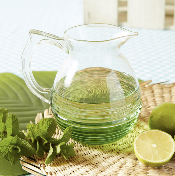 Carafe rétro en verre vert Lagune- La Carafe – Image 2