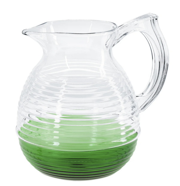 Carafe rétro en verre vert Lagune- La Carafe