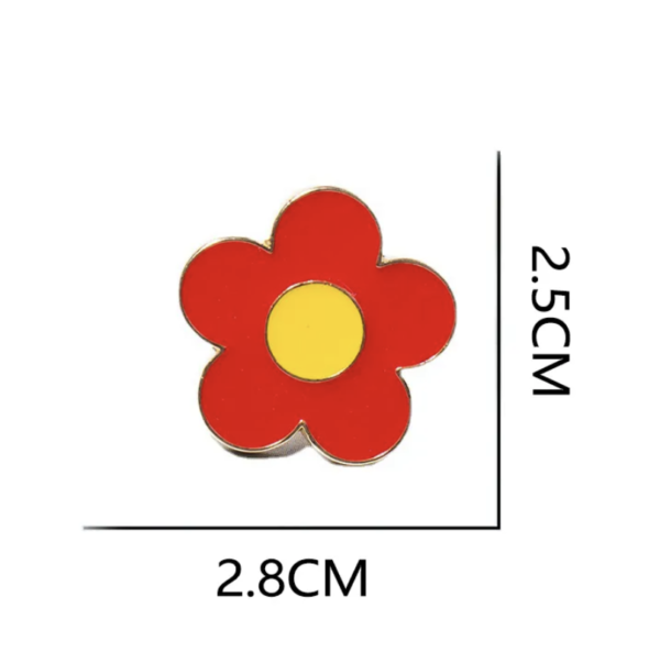 Pin's Fleur rouge – Image 4