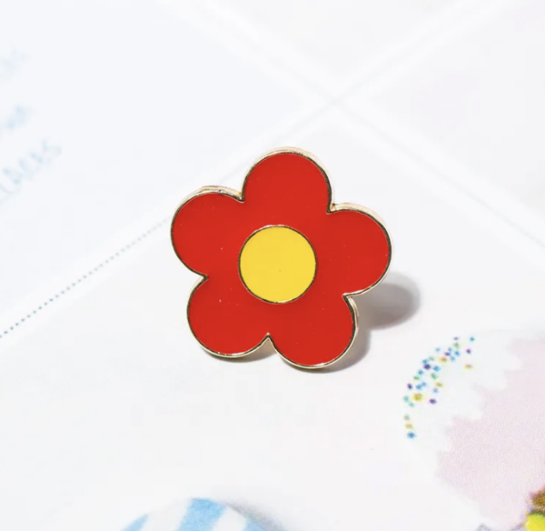 Pin's Fleur rouge