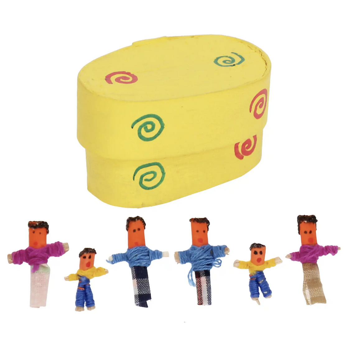 Poupées anti-tracas - Poupées guatémaltèques - Sachet de 6 petites poupées  faites à la main : : Jeux et Jouets