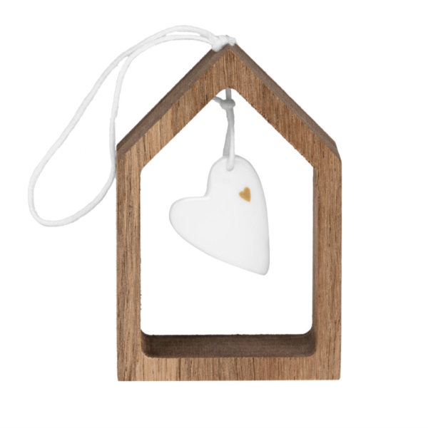 Suspension maison et coeur porcelaine - Räder