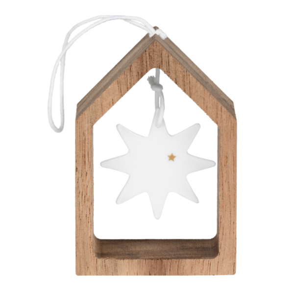 Suspension maison et étoile porcelaine - Räder