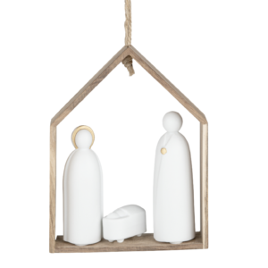 Suspension Crèche bois et porcelaine - Räder